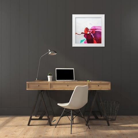 Flower Eye White Modern Wood Framed Art Print by Witt, El