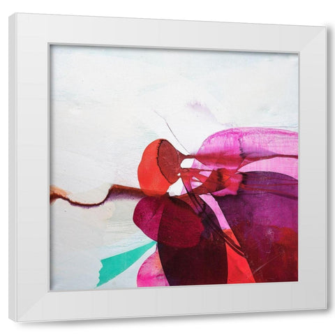 Flower Eye White Modern Wood Framed Art Print by Witt, El