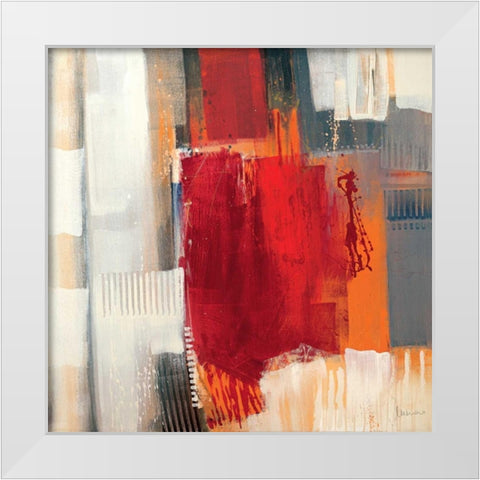 Astratto Colorato I White Modern Wood Framed Art Print by Cusumano, Francesco