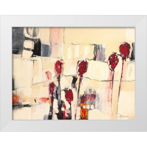 Tulpentanz II White Modern Wood Framed Art Print by Cusumano, Francesco