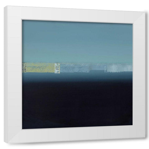 Blu I White Modern Wood Framed Art Print by Cusumano, Francesco