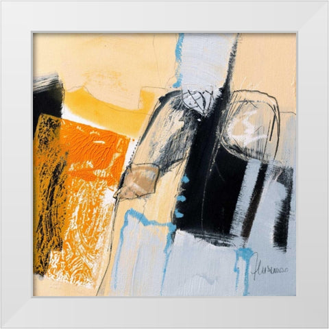 Movimenti II White Modern Wood Framed Art Print by Cusumano, Francesco