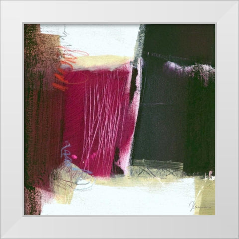 Sfondo I White Modern Wood Framed Art Print by Cusumano, Francesco
