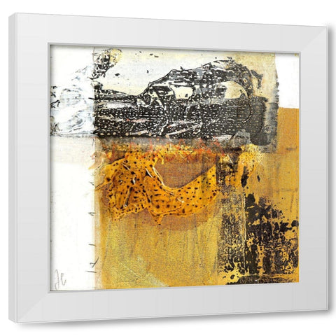 Giallo 2 White Modern Wood Framed Art Print by Cusumano, Francesco
