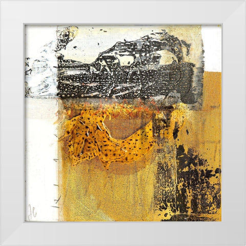 Giallo 2 White Modern Wood Framed Art Print by Cusumano, Francesco