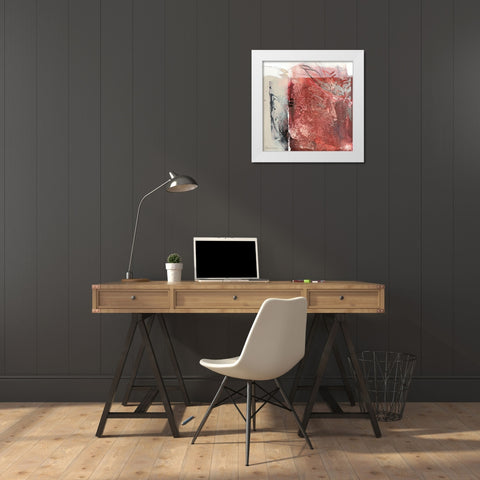 Rosso 2 White Modern Wood Framed Art Print by Cusumano, Francesco