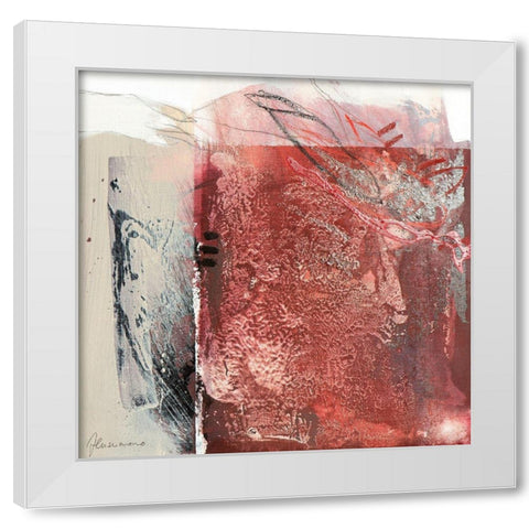 Rosso 2 White Modern Wood Framed Art Print by Cusumano, Francesco