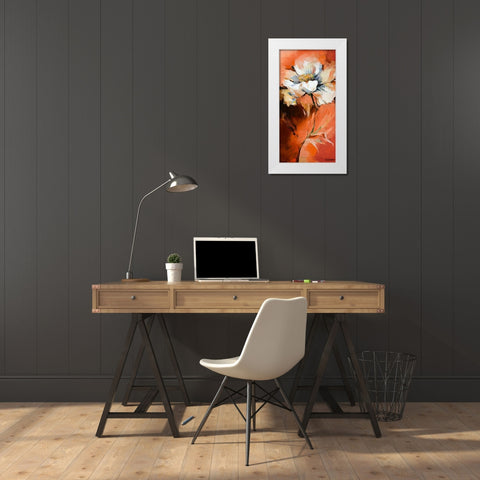 Anemonen I White Modern Wood Framed Art Print by Filatov, Elena