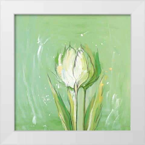 Tulpa 3 White Modern Wood Framed Art Print by Filatov, Elena