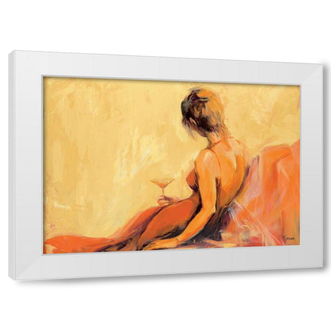Just for one drink White Modern Wood Framed Art Print by Filatov, Elena