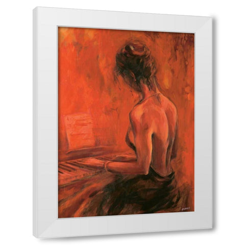 Abend fÃ¼r Dich White Modern Wood Framed Art Print by Filatov, Elena