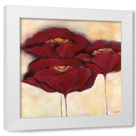 Mohn in Milch I White Modern Wood Framed Art Print by Filatov, Elena