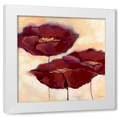 Mohn in Milch II White Modern Wood Framed Art Print by Filatov, Elena