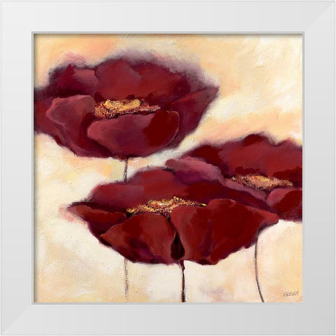 Mohn in Milch II White Modern Wood Framed Art Print by Filatov, Elena