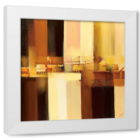 Sit-In I White Modern Wood Framed Art Print by Filatov, Elena