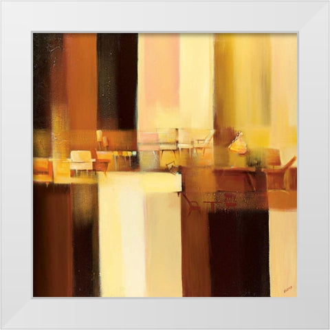 Sit-In I White Modern Wood Framed Art Print by Filatov, Elena