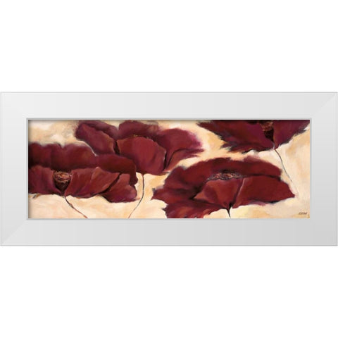 Mohn in Milch III White Modern Wood Framed Art Print by Filatov, Elena