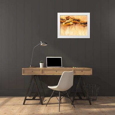 Samt Symphonie White Modern Wood Framed Art Print by Filatov, Elena