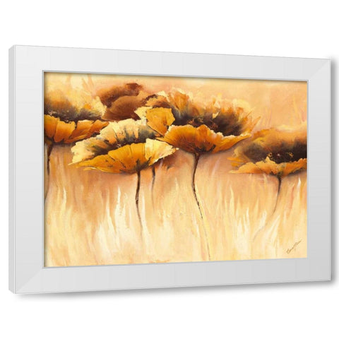 Samt Symphonie White Modern Wood Framed Art Print by Filatov, Elena