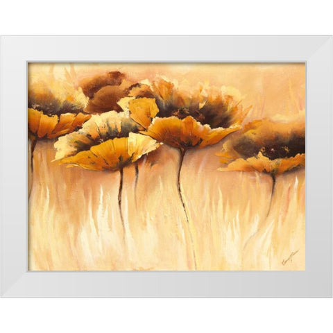 Samt Symphonie White Modern Wood Framed Art Print by Filatov, Elena