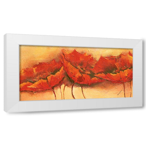 Wilder Mohn White Modern Wood Framed Art Print by Filatov, Elena