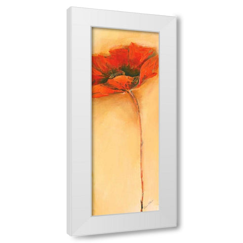 MohnblÃ¼te I White Modern Wood Framed Art Print by Filatov, Elena