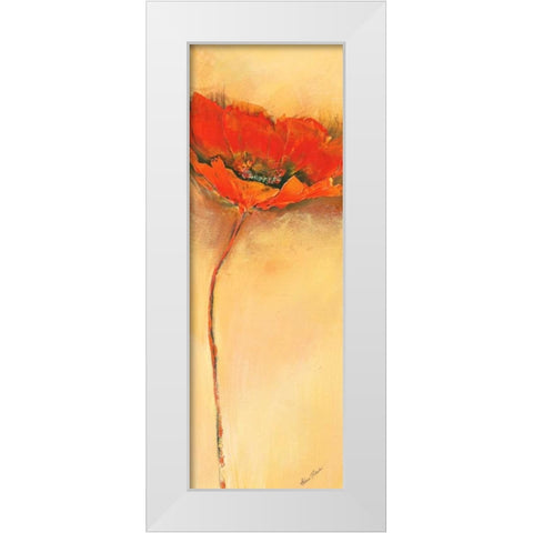 MohnblÃ¼te III White Modern Wood Framed Art Print by Filatov, Elena