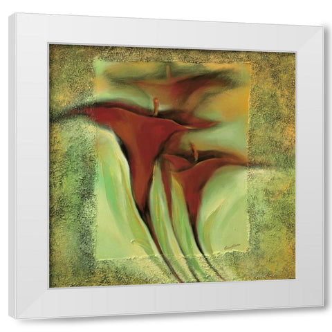 Romance I White Modern Wood Framed Art Print by Filatov, Elena