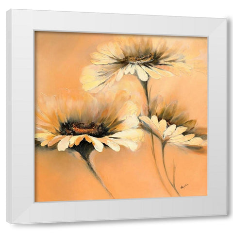 Apricot Summer I White Modern Wood Framed Art Print by Filatov, Elena