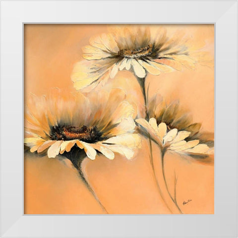 Apricot Summer I White Modern Wood Framed Art Print by Filatov, Elena