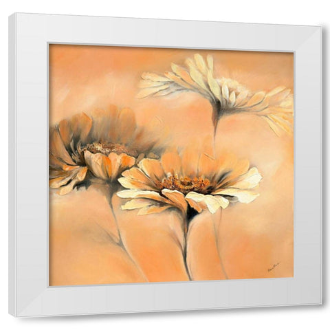 Apricot Summer II White Modern Wood Framed Art Print by Filatov, Elena