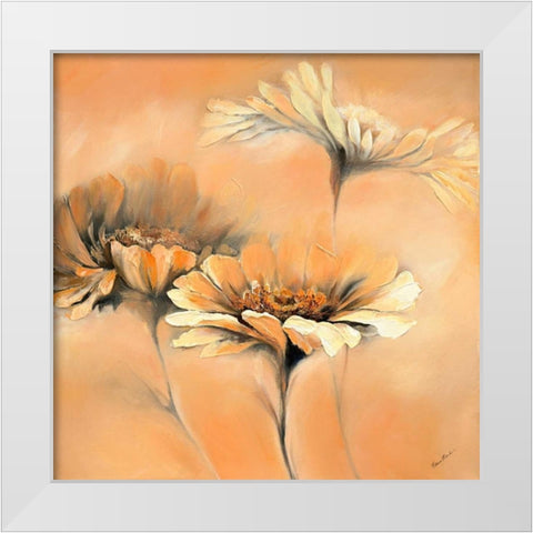Apricot Summer II White Modern Wood Framed Art Print by Filatov, Elena