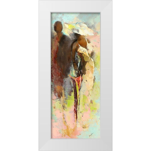 Eleganz I White Modern Wood Framed Art Print by Filatov, Elena