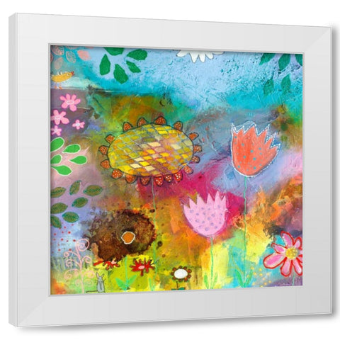 Goldkehlchen Teil I White Modern Wood Framed Art Print by Schmalzl, Franziska