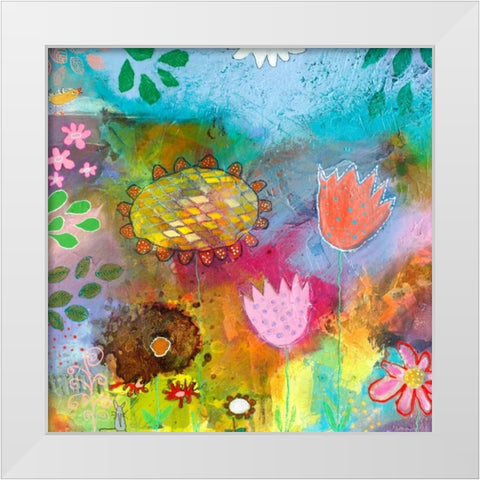 Goldkehlchen Teil I White Modern Wood Framed Art Print by Schmalzl, Franziska