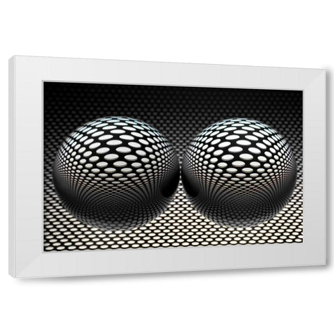 Glaskugelspiel II White Modern Wood Framed Art Print by Rossmeissl, Gerhard