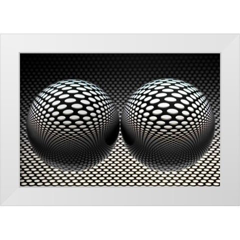 Glaskugelspiel II White Modern Wood Framed Art Print by Rossmeissl, Gerhard