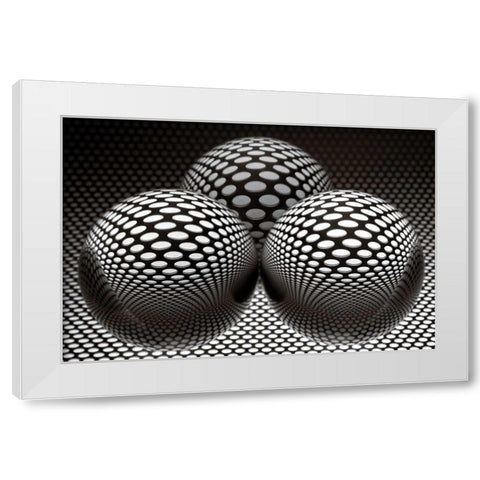 Glaskugelspiel III White Modern Wood Framed Art Print by Rossmeissl, Gerhard