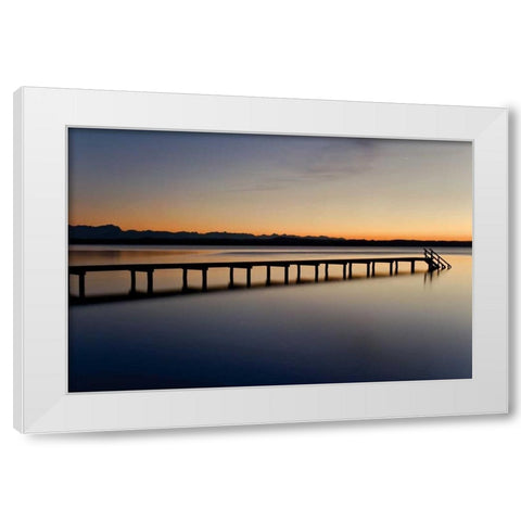 Starnberger See White Modern Wood Framed Art Print by Rossmeissl, Gerhard