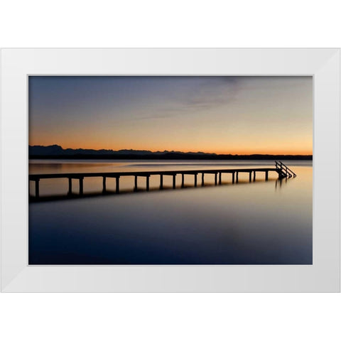 Starnberger See White Modern Wood Framed Art Print by Rossmeissl, Gerhard