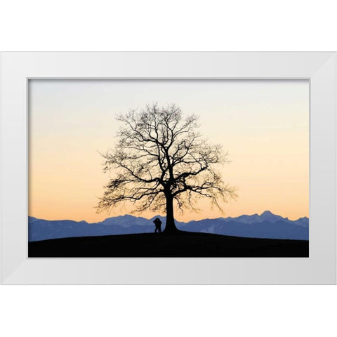 Abenddammerung I White Modern Wood Framed Art Print by Rossmeissl, Gerhard