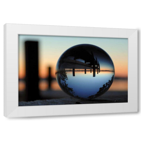 Abendstimmung White Modern Wood Framed Art Print by Rossmeissl, Gerhard