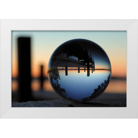 Abendstimmung White Modern Wood Framed Art Print by Rossmeissl, Gerhard