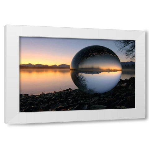 Morgens am Staffelsee White Modern Wood Framed Art Print by Rossmeissl, Gerhard