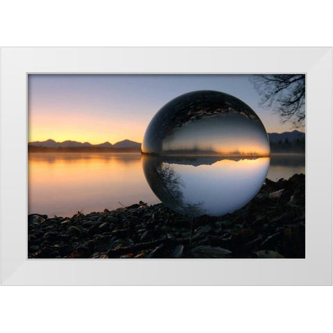 Morgens am Staffelsee White Modern Wood Framed Art Print by Rossmeissl, Gerhard