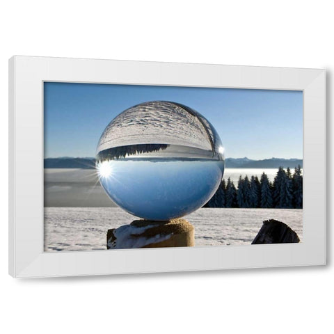 Wintertraum White Modern Wood Framed Art Print by Rossmeissl, Gerhard