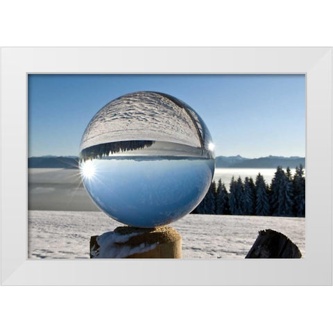 Wintertraum White Modern Wood Framed Art Print by Rossmeissl, Gerhard