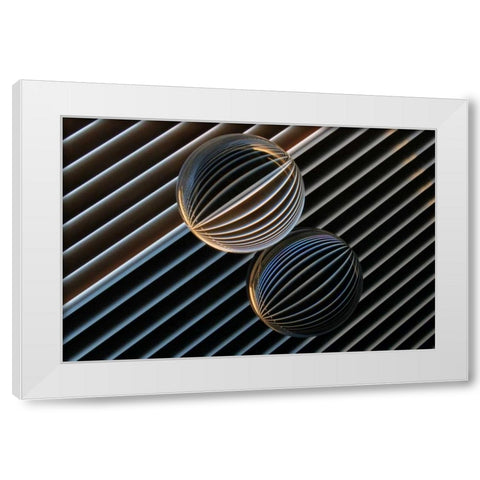 Kugelspiel White Modern Wood Framed Art Print by Rossmeissl, Gerhard