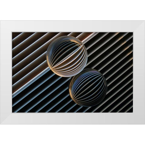 Kugelspiel White Modern Wood Framed Art Print by Rossmeissl, Gerhard