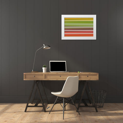 Color Lines I White Modern Wood Framed Art Print by Rossmeissl, Gerhard